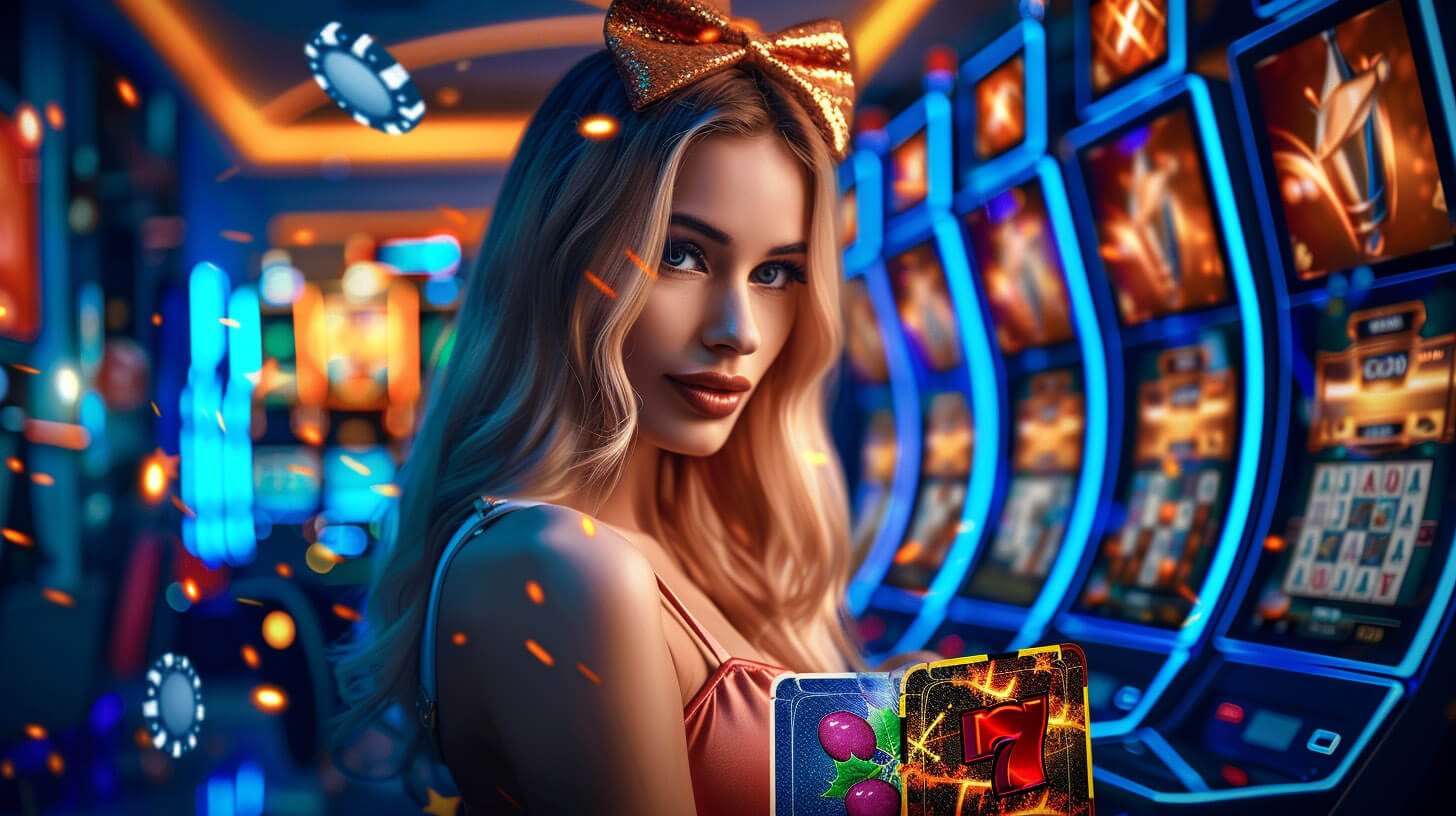 Tampilan antarmuka platform mukacasino dengan permainan slot dan meja kasino langsung